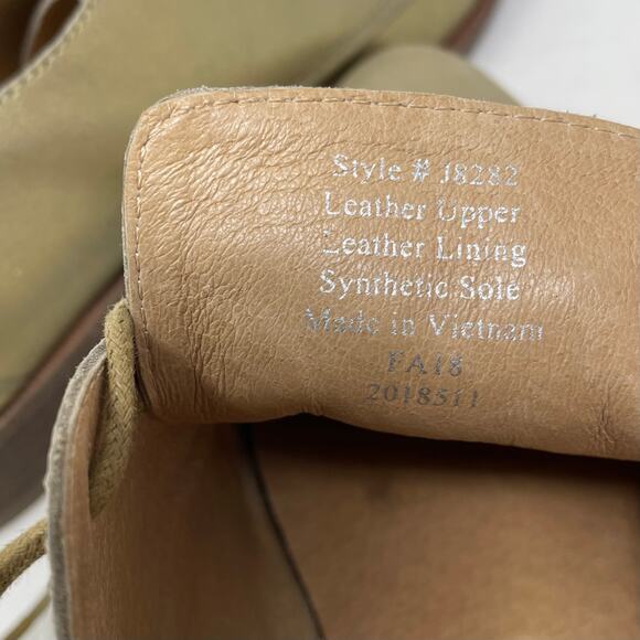 Madewell Frances Light Gold Metallic Leather Lace Up Oxford Shoes Womens 7.5 - Picture 16 of 17